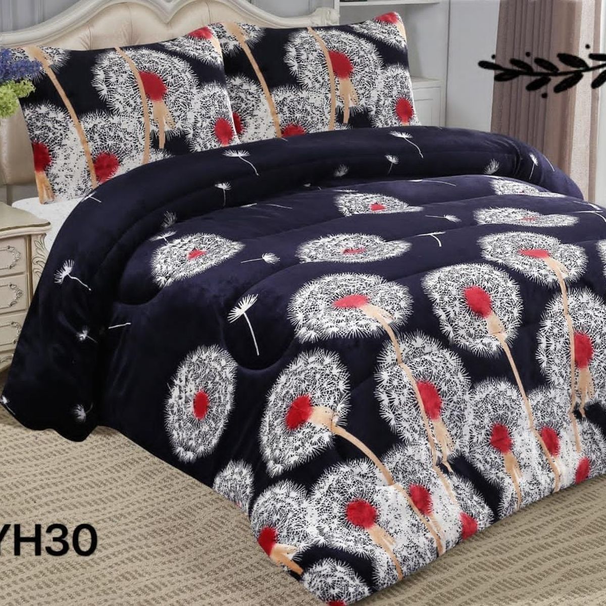 GENERICO - Cobertor  invierno plush  polar con chiporro 2plazas estampado