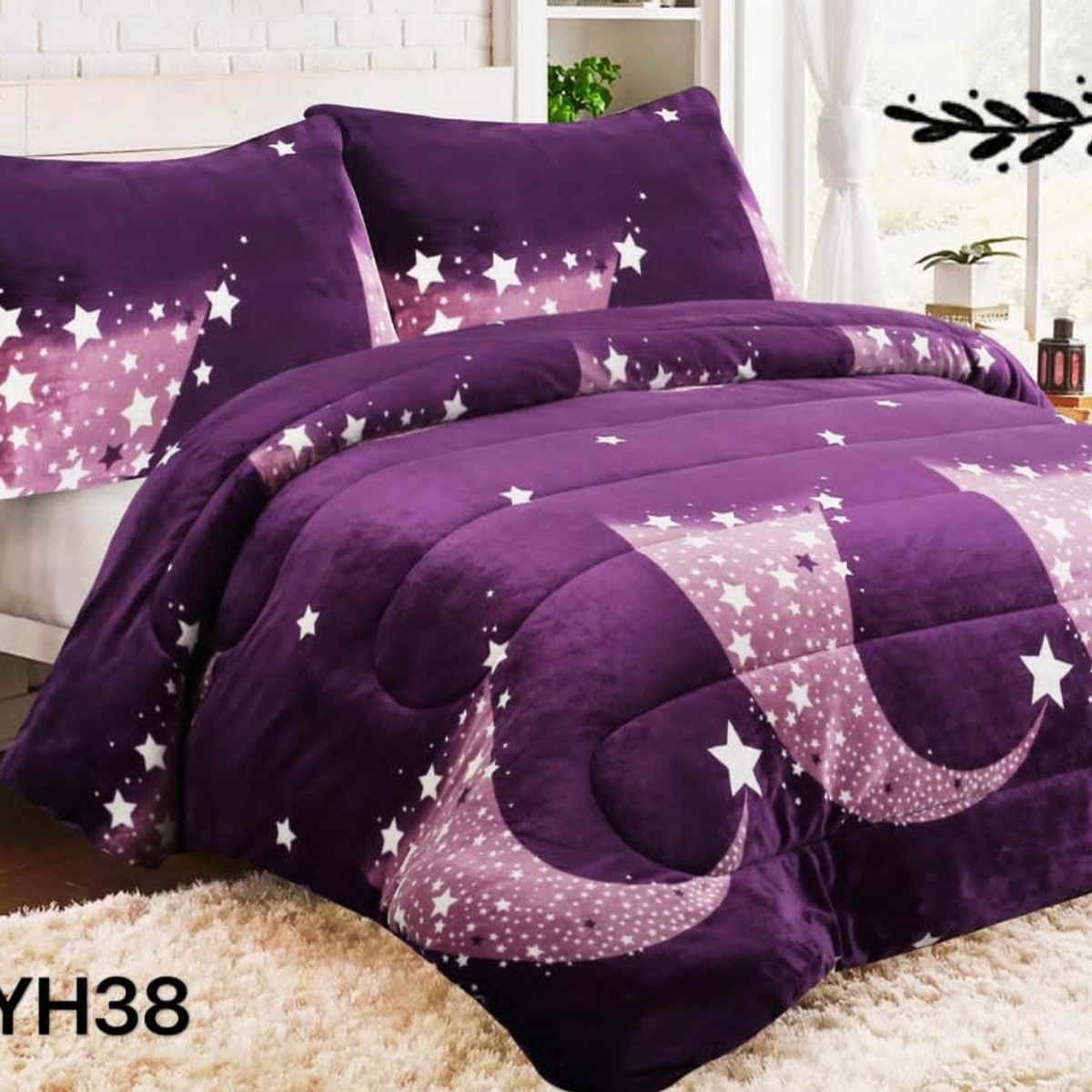 GENERICO - Cobertor  invierno plush  polar con chiporro 2plazas estampado