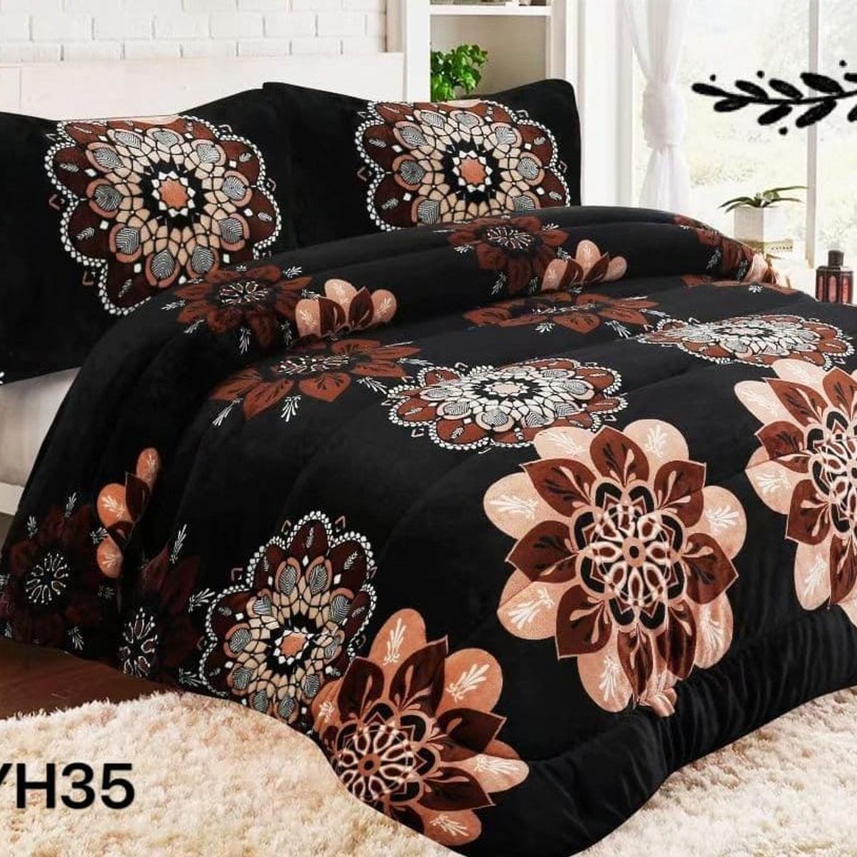 GENERICO - Cobertor  invierno plush  polar con chiporro 2plazas estampado