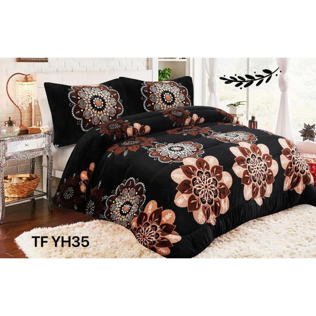 GENERICO - Cobertor  invierno plush  polar con chiporro 2plazas estampado