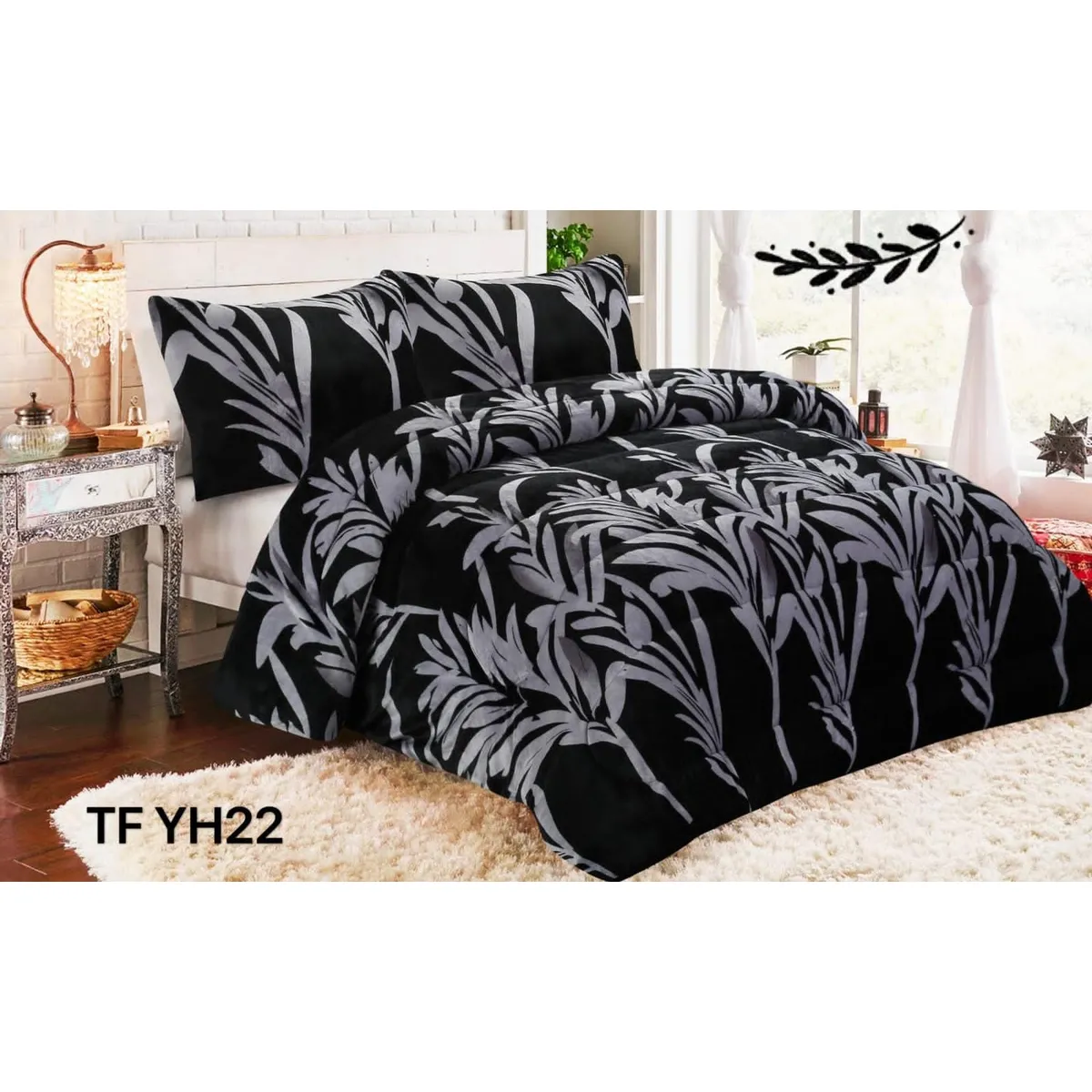 GENERICO - Cobertor  invierno plush  polar con chiporro 2plazas estampado