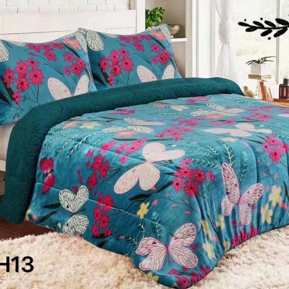 GENERICO - Cobertor  invierno plush  polar con chiporro 2plazas estampado