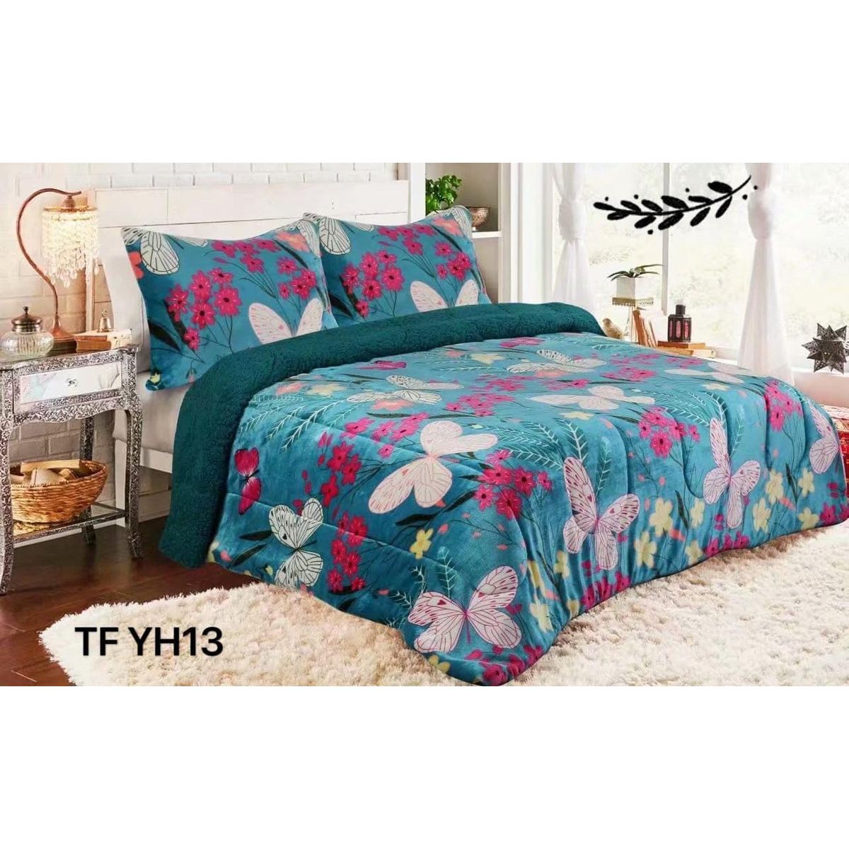 GENERICO - Cobertor  invierno plush  polar con chiporro 2plazas estampado