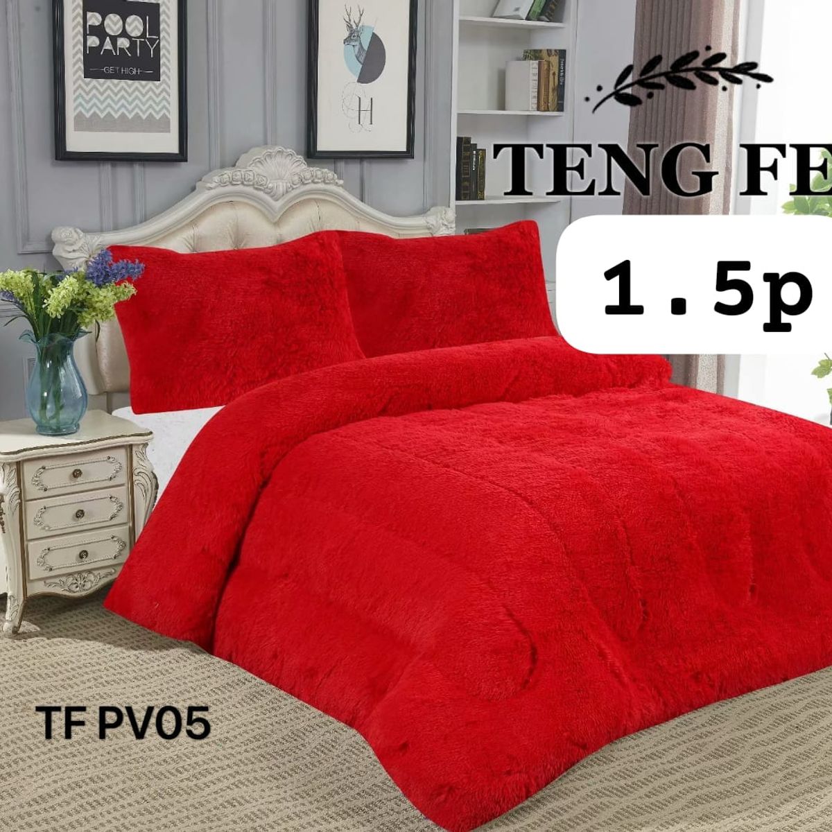 GENERICO - Cobertor  invierno peludo con chiporro 1.5p