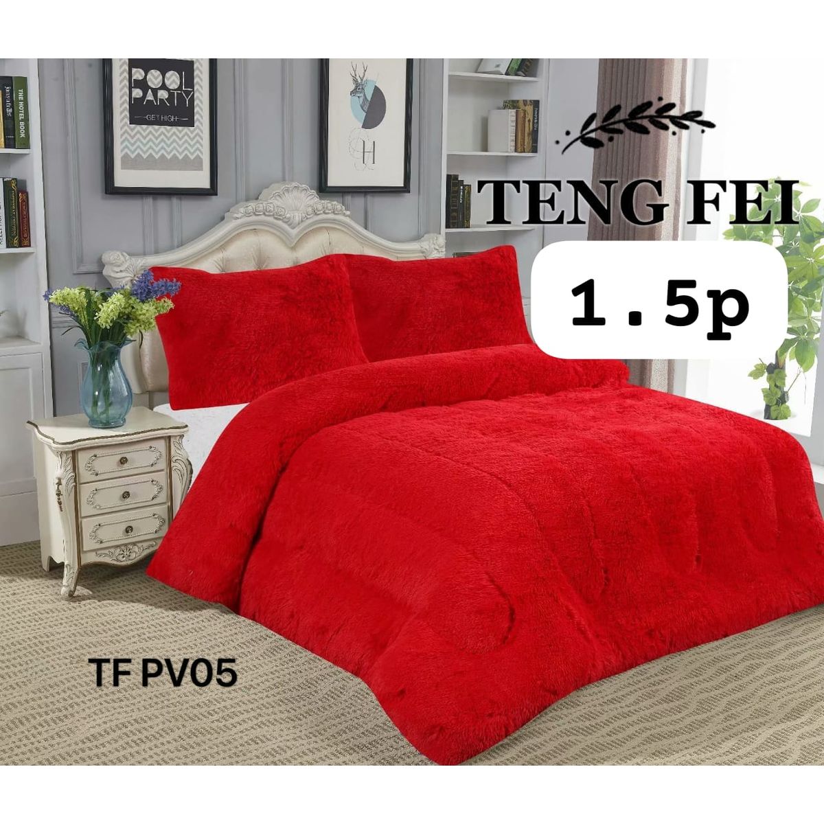 GENERICO - Cobertor  invierno peludo con chiporro 1.5p