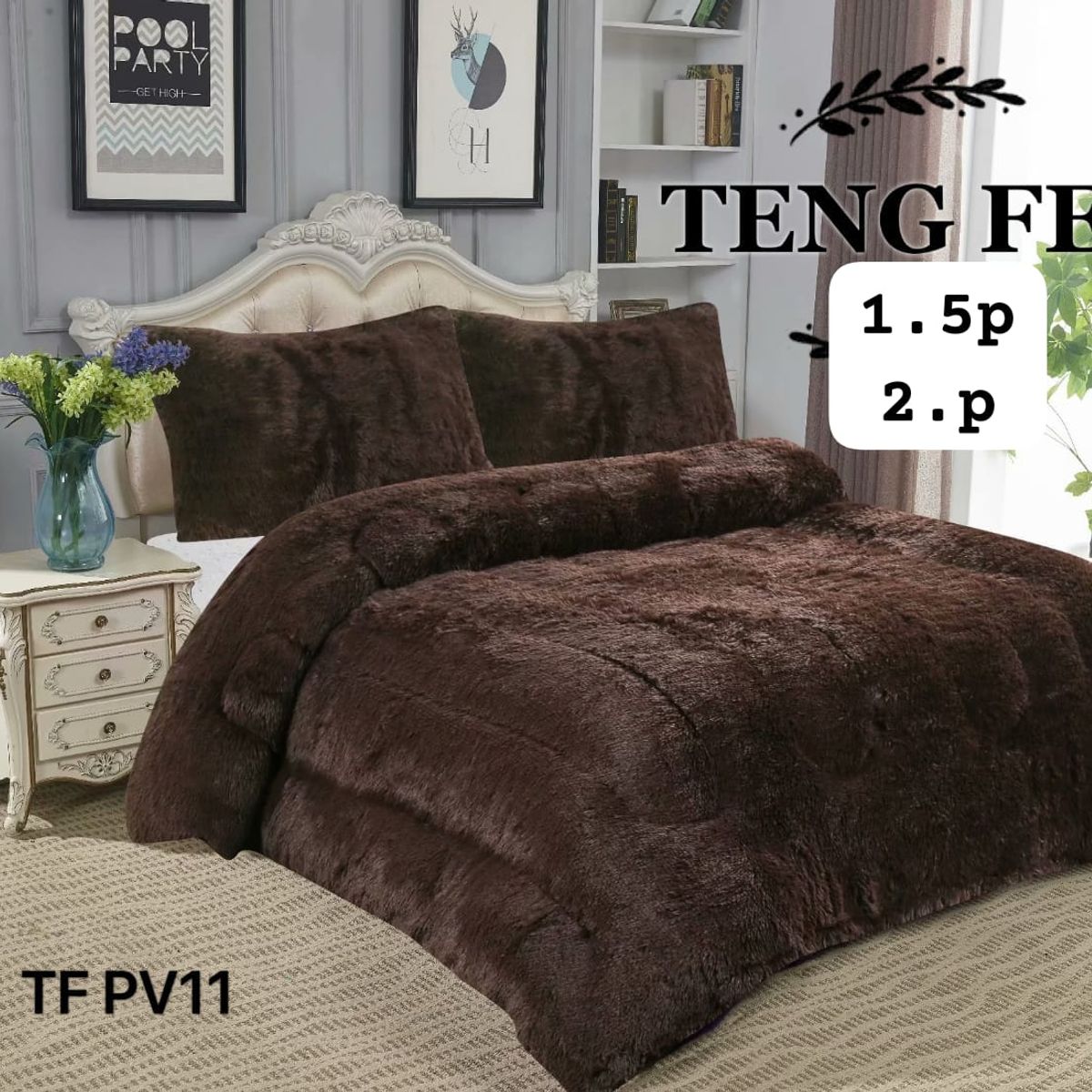 GENERICO - Cobertor  invierno peludo con chiporro 1.5p