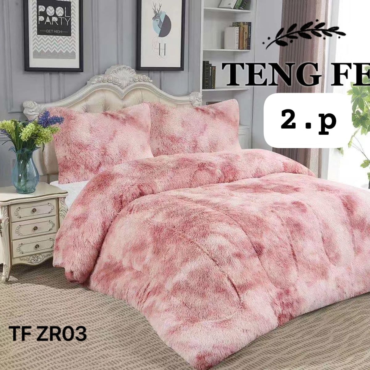 GENERICO - Cobertor  invierno peludo con chiporro 2 plazas