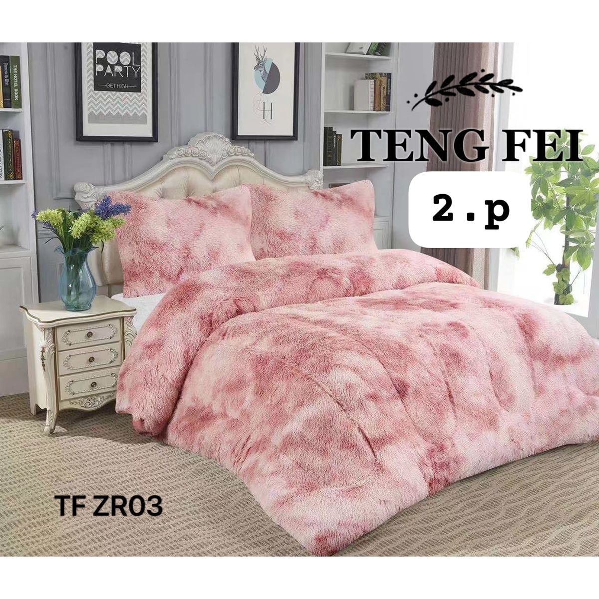 GENERICO - Cobertor  invierno peludo con chiporro 2 plazas