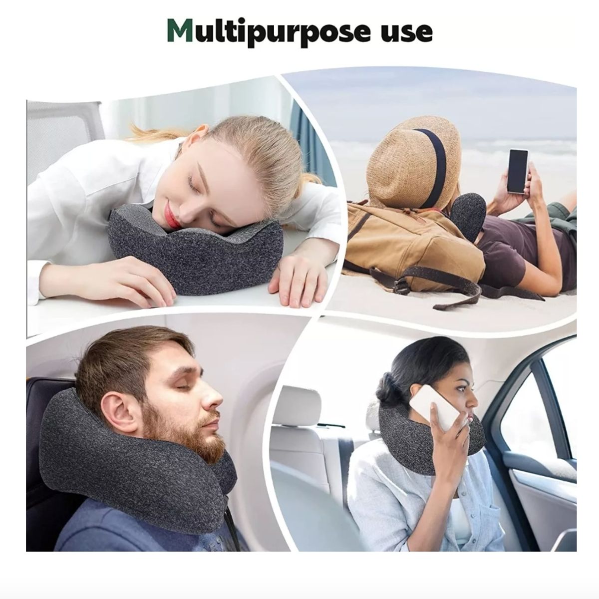 GENERICO - Almohada Viscoelastica Viaje Cuello Cojín Cómodo Y Relajante