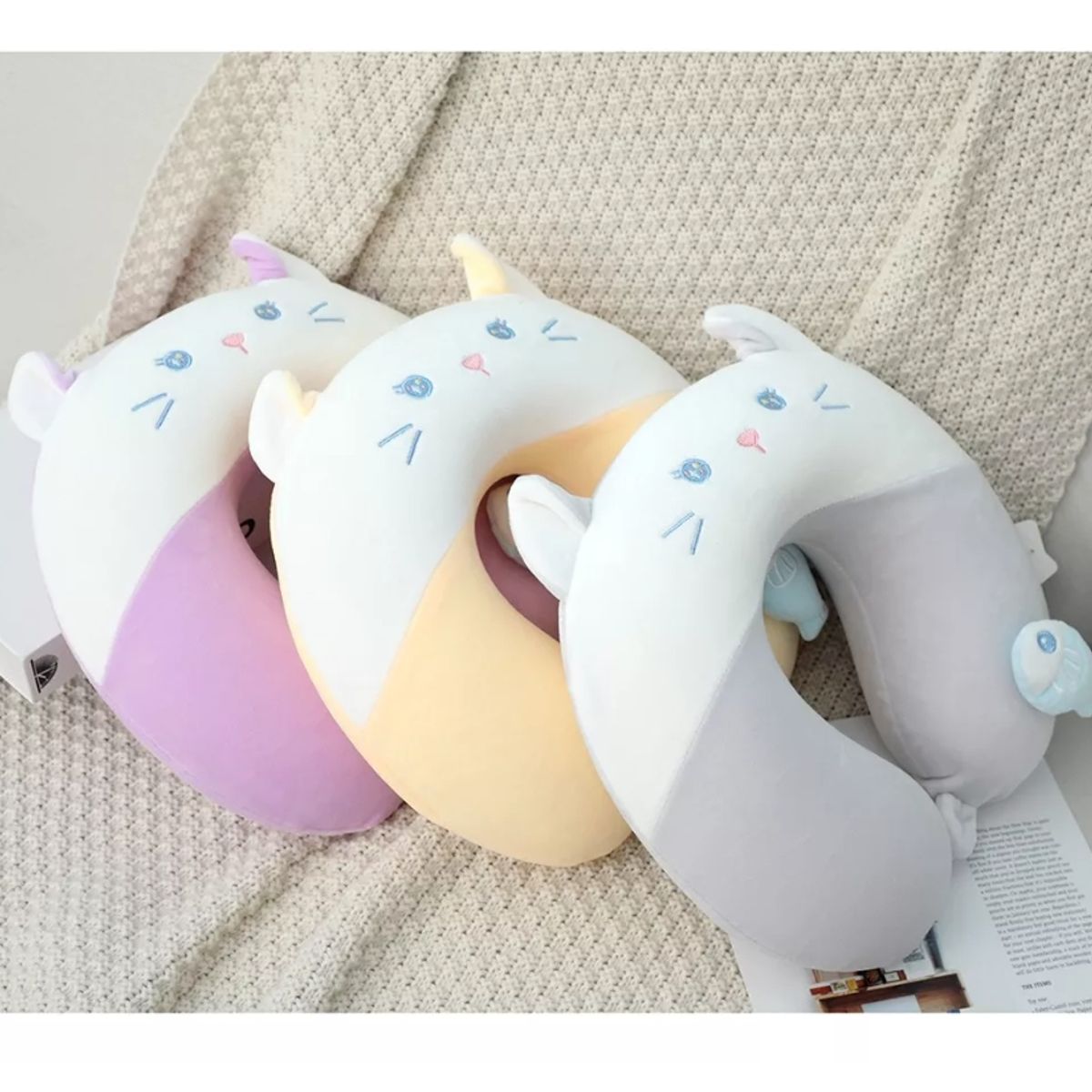 GENERICO - Almohada Cojín Cuello Cervical Viaje Auto Hogar Avión-ilahui