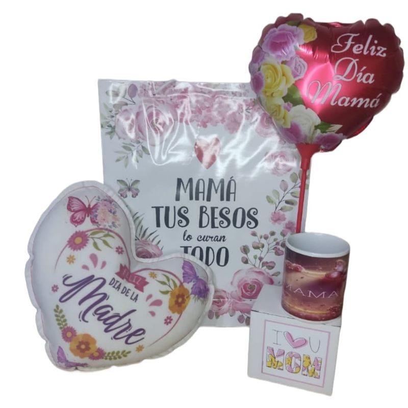 GENERICO - Cojin corazon + taza Dia De la Madre Regalo
