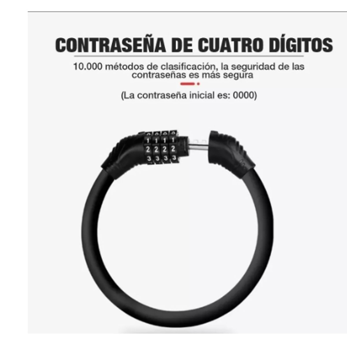 GENERICO - Candado Bicicleta Manguera Candado De Seguridad Con Clave