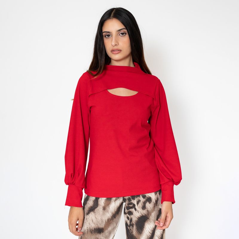 NATALIA SEGUEL - Polera Irene Rojo Natalia Seguel