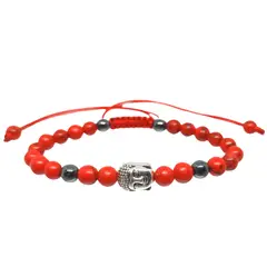 GENERICO - Pulsera Howlita con dije de Buda Para Vitalidad y Sabiduría