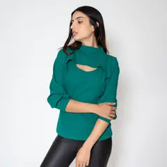 NATALIA SEGUEL - Polera Irene Verde Natalia Seguel_.