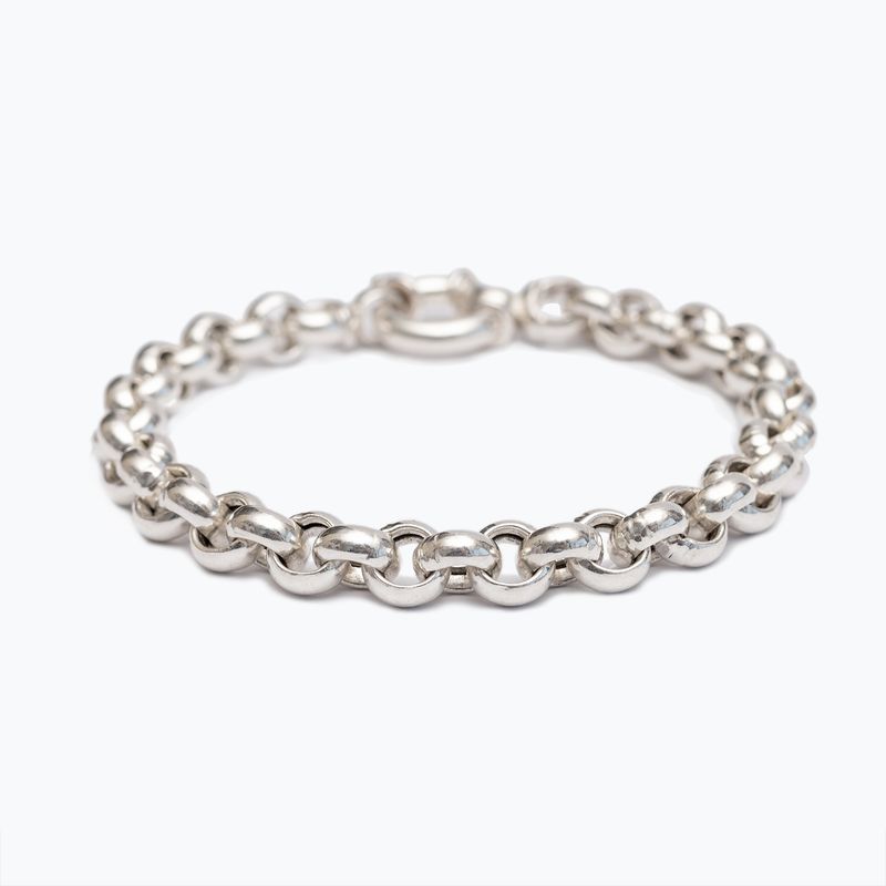 LA GARZA - Pulsera Plata Hombre Rolo Gruesa