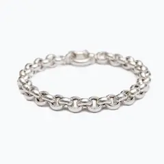 LA GARZA - Pulsera Plata Hombre Rolo Gruesa