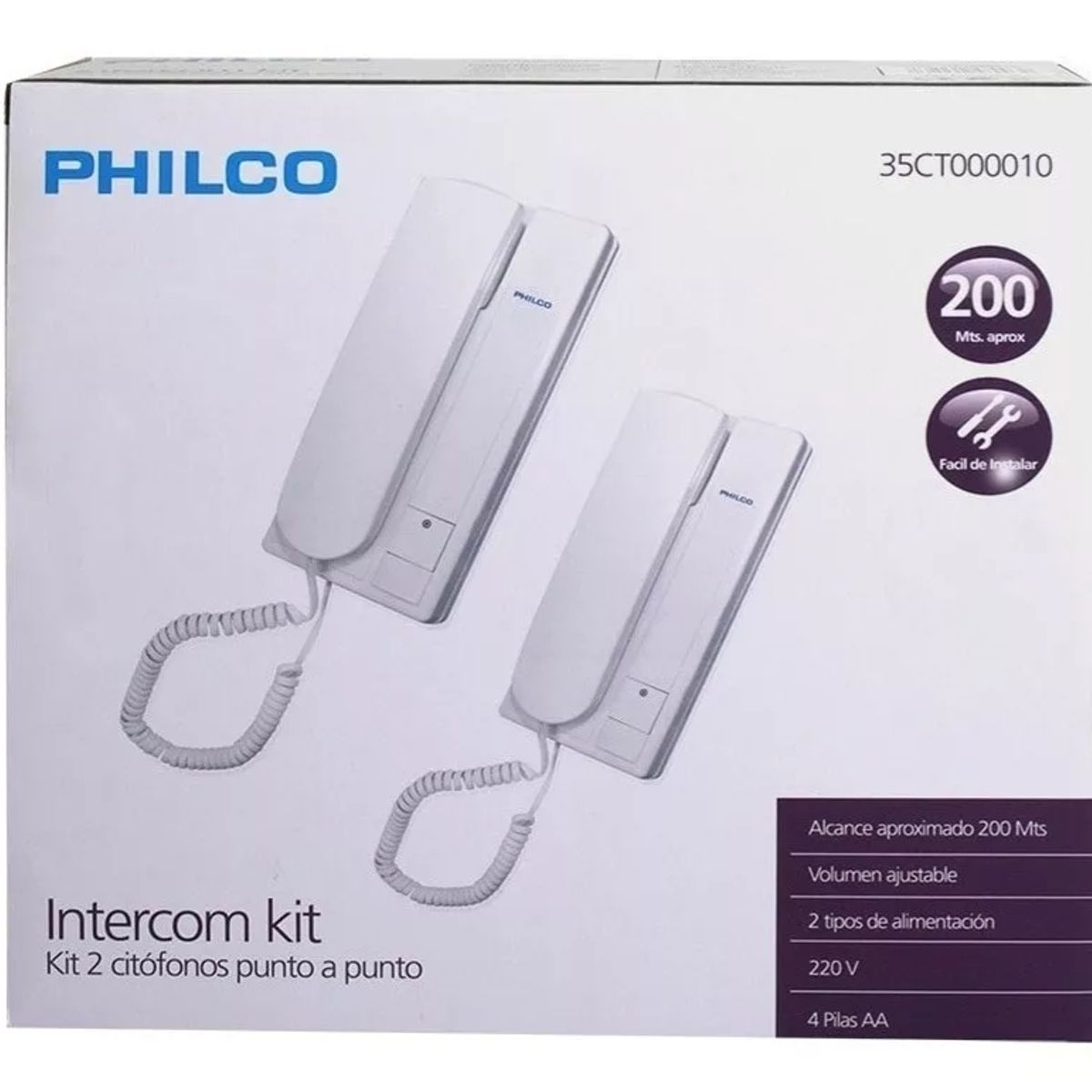 PHILCO - Citófono Punto A Punto Ct-10 Philco 200mts