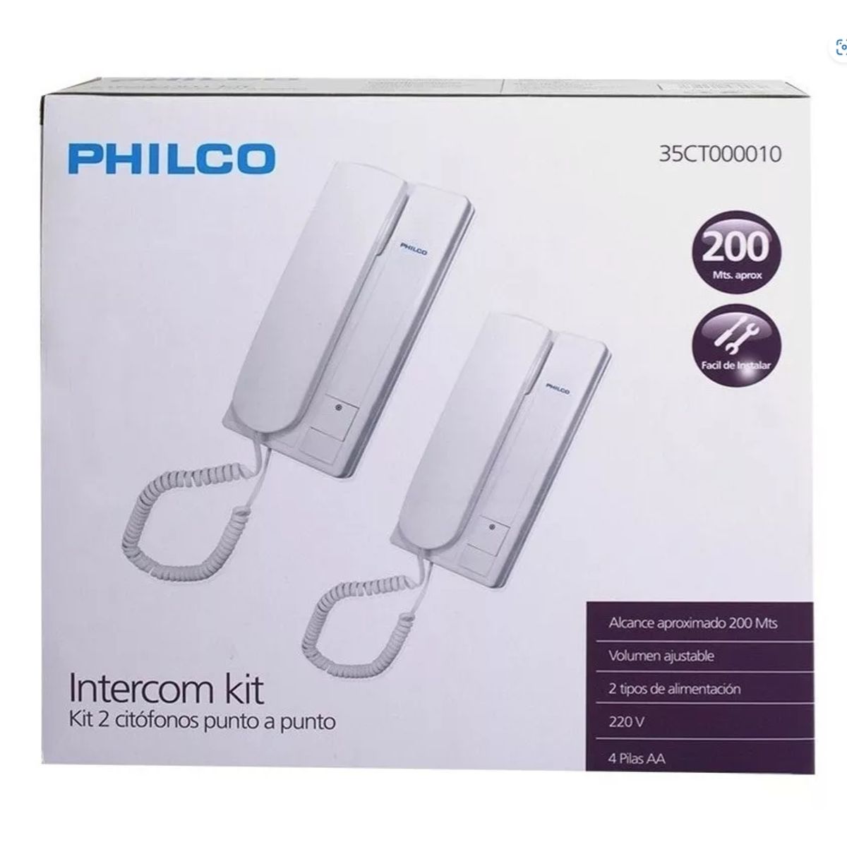 PHILCO - Citófono Punto A Punto Ct-10 Philco 200mts