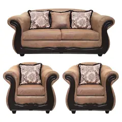 AMERICA DECORA - Living 3-1-1 Grand Búfalo Envejecido Café Teja