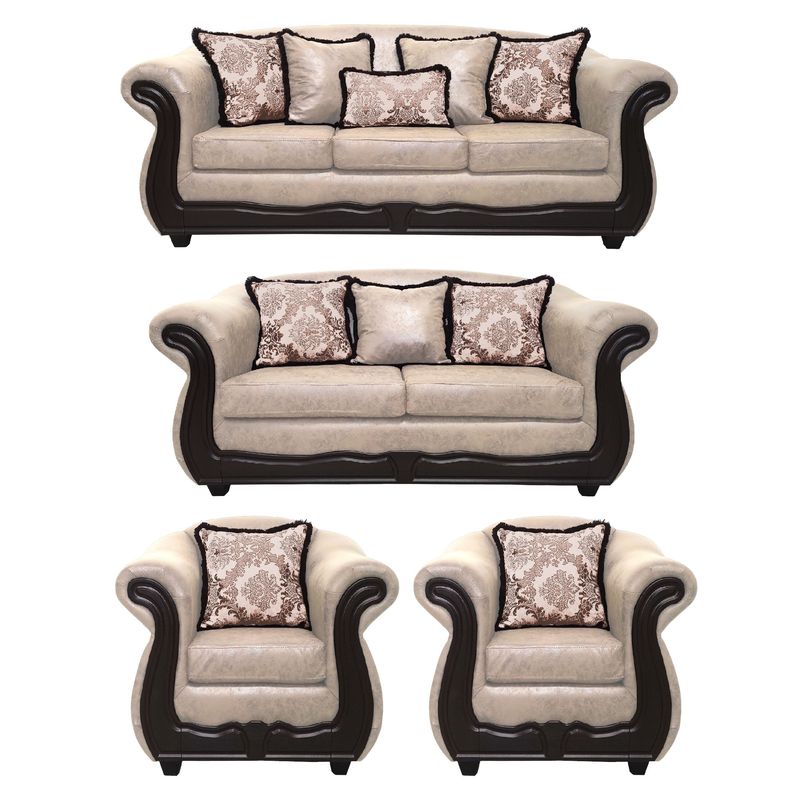 AMERICA DECORA - Living 4-3-1-1 Grand Búfalo Envejecido Beige