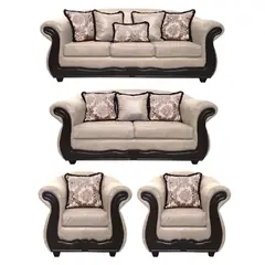 AMERICA DECORA - Living 4-3-1-1 Grand Búfalo Envejecido Beige