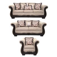 Living Con Resorte Estructural Búfalo 8 Cuerpos 4+3+1 Envejecido