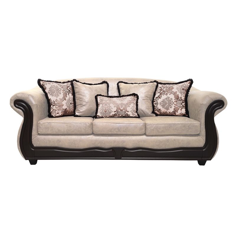 AMERICA DECORA - Sofá 4 personas Grand Búfalo Envejecido Beige