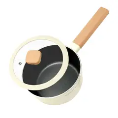 DANNY HOME - Olla de alumninio forjado tapa cristal y silicona mango madera 18cm