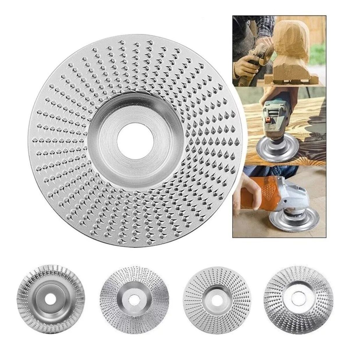 KUANGYE - Pack 4 Discos De Desgaste Esmeril Galletera Madera 22 Mm