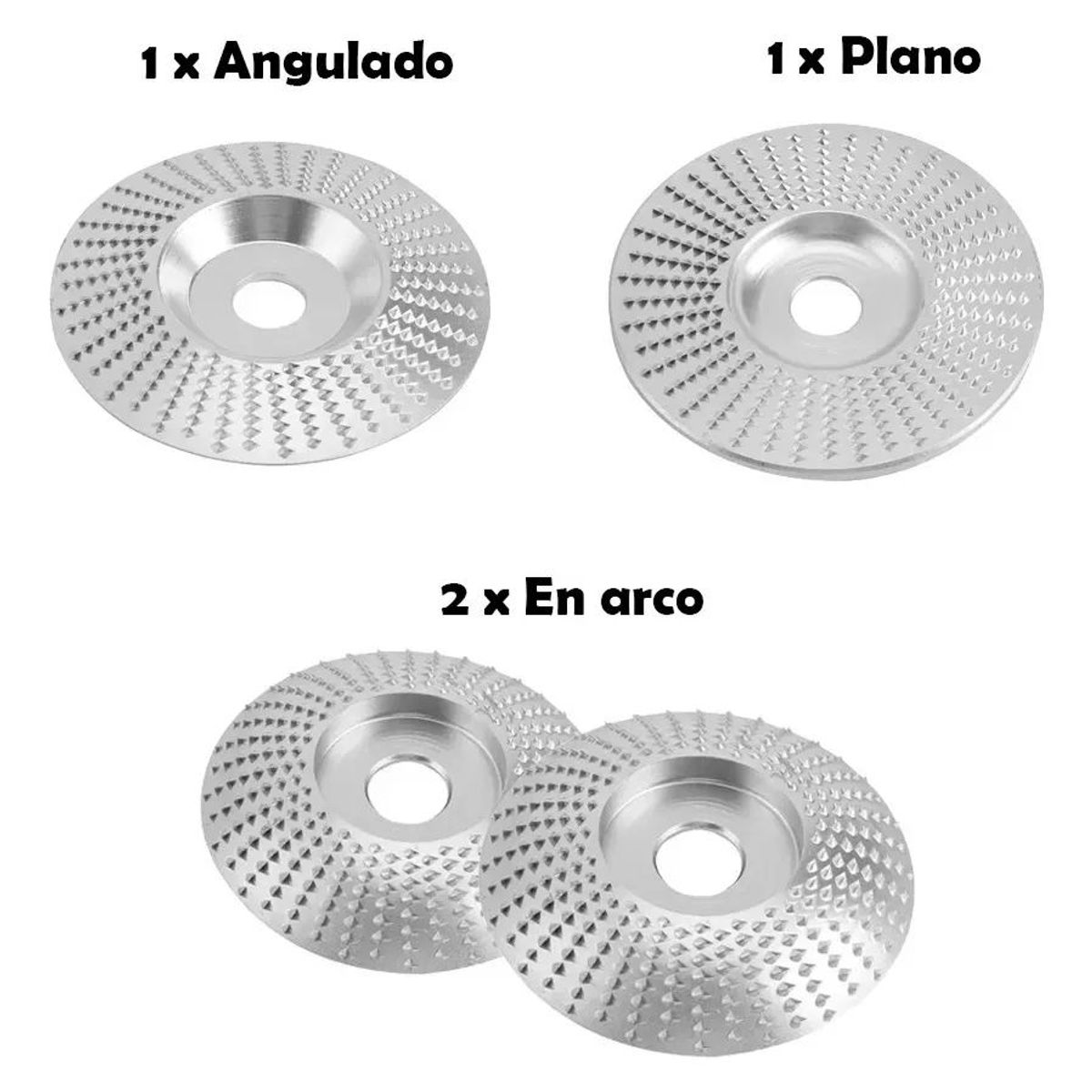 KUANGYE - Pack 4 Discos De Desgaste Esmeril Galletera Madera 22 Mm