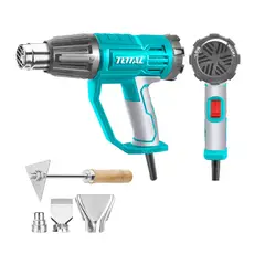 TOTAL TOOLS - Pistola de Calor Industrial 2000w 550°c + 4 Accesorios TOTAL