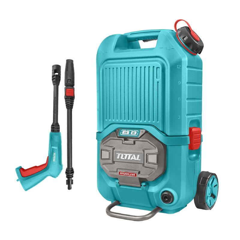 TOTAL TOOLS - Hidrolavadora 40v 15 Litros Brushless Industrial + 5 Piezas TOTAL
