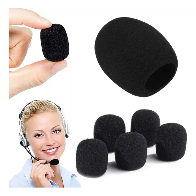 KUANGYE - 5 Esponjas Protectora Para Microfono Clip Solapa Levalier