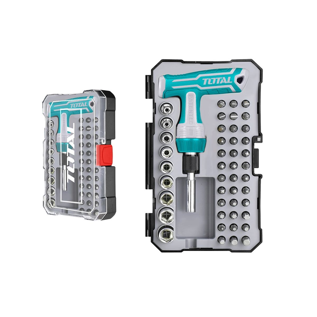 TOTAL TOOLS - Set Destornilladores Mango en T 47 Piezas Imantados TOTAL