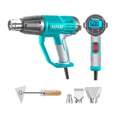 TOTAL TOOLS - Pistola de Calor Industrial 2000w 600°c + 4 Accesorios TOTAL