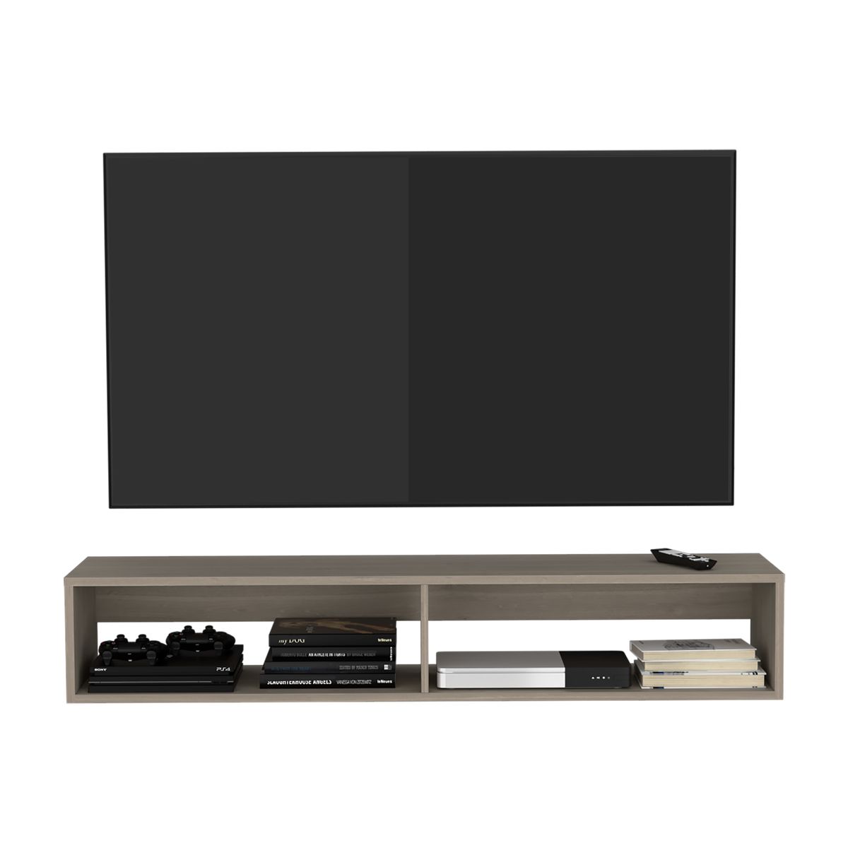 FMFURNITURE - Rack TV 150" Con 2 Repisas Fm-025C Café Claro