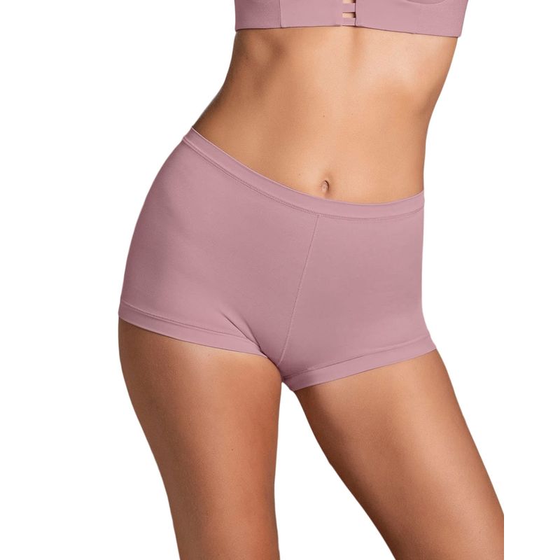 LEONISA - Calzón tipo bóxer de ajuste perfecto 012640 Lila Claro