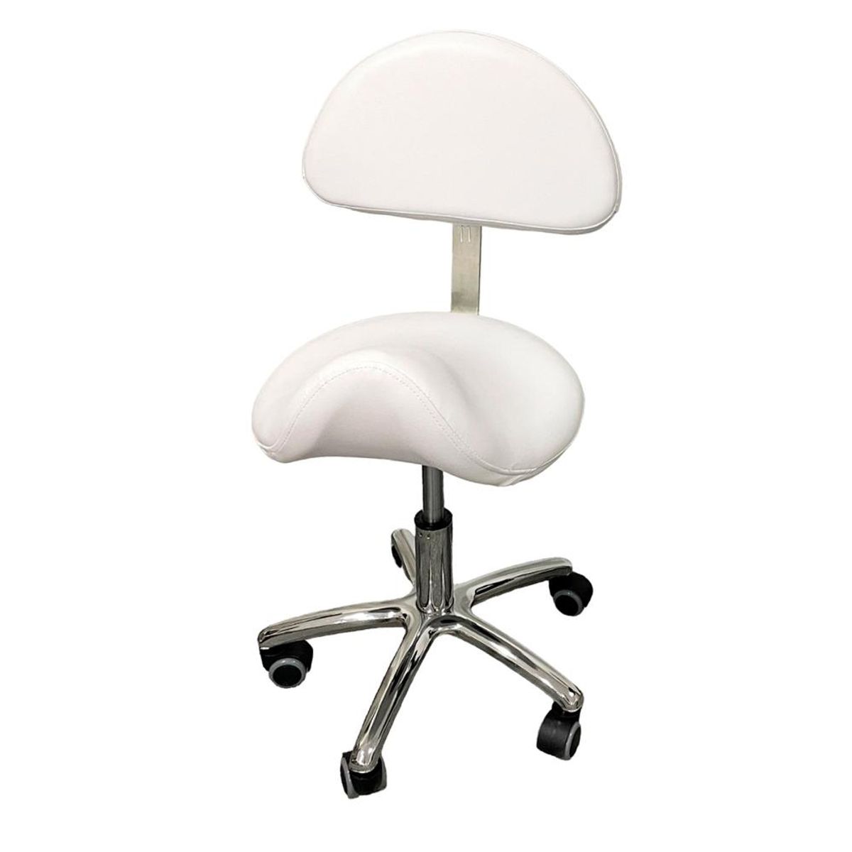 DETODOYMAS - Piso taburete ergonómico con ruedas y respaldo DETODOYMAS