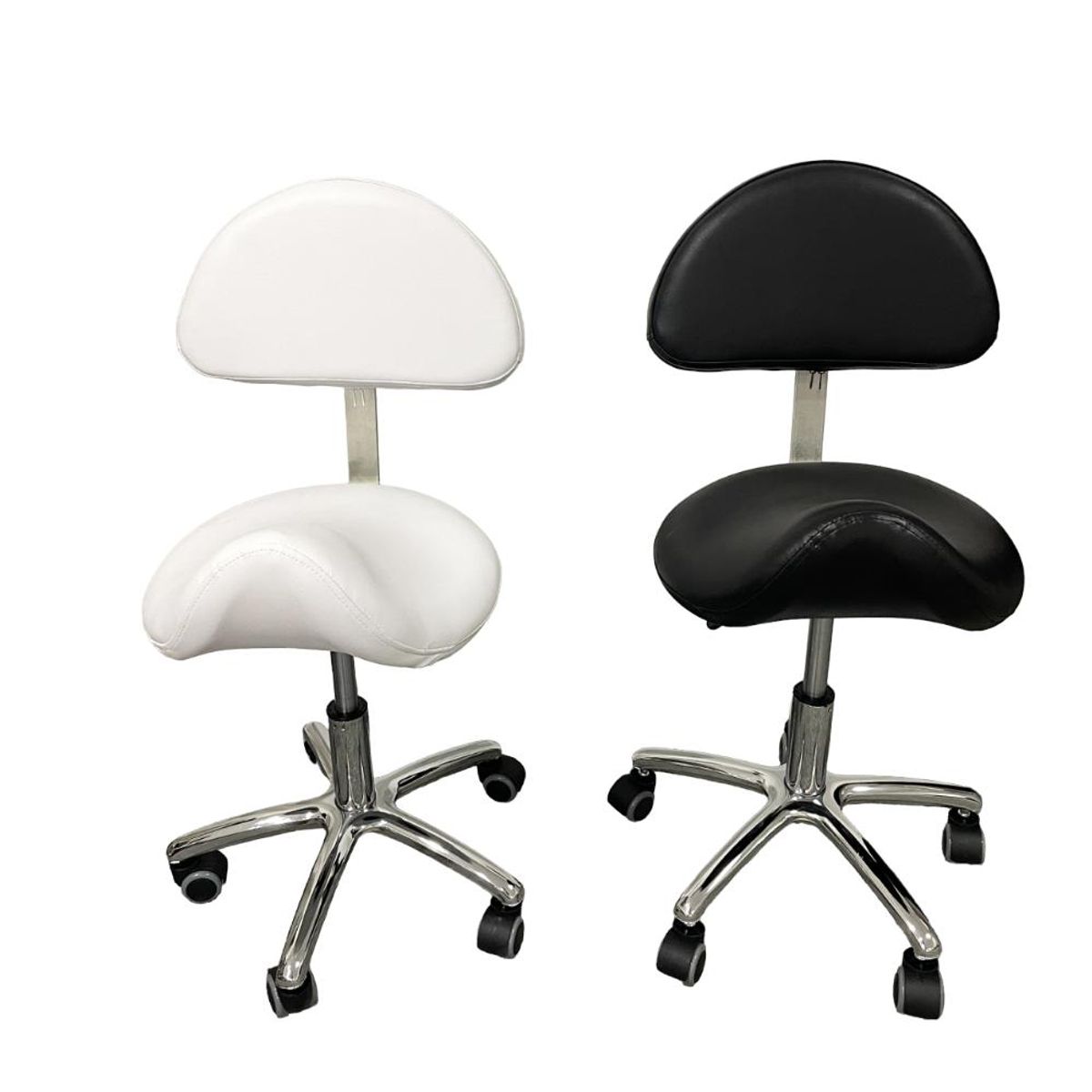 DETODOYMAS - Piso taburete ergonómico con ruedas y respaldo DETODOYMAS