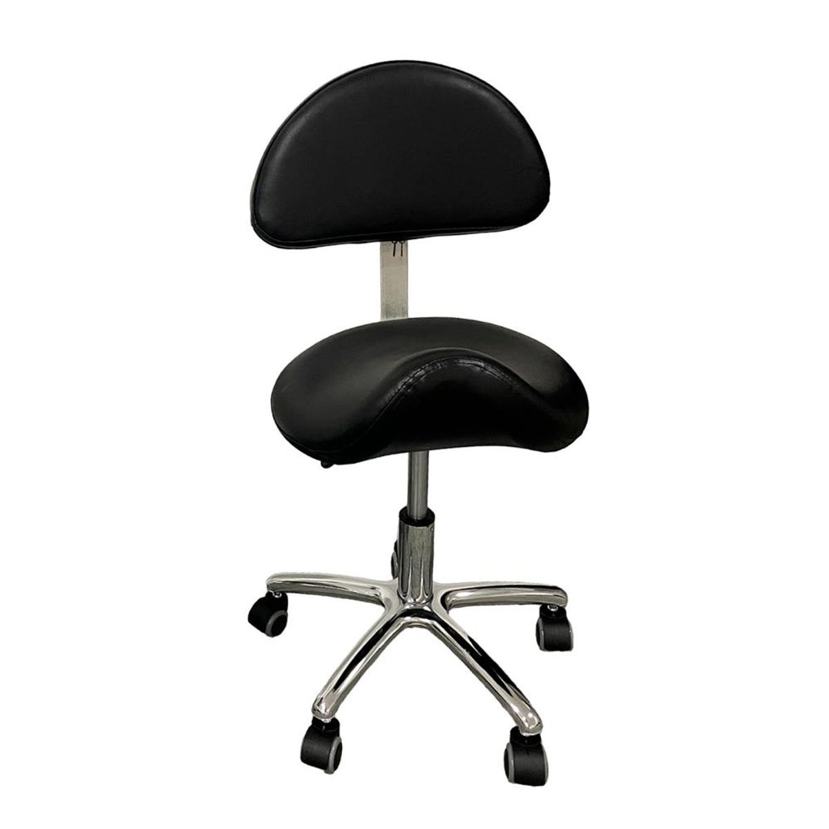 DETODOYMAS - Piso taburete ergonómico con ruedas y respaldo DETODOYMAS