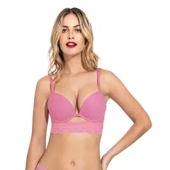 LEONISA - Sostén doble realce con escote profundo en espalda Sexy Back 091040 Rosado