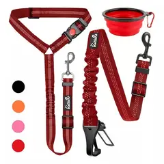 GENERICO - Correa Cinturón De Seguridad Auto Perros Con Plato Plegable