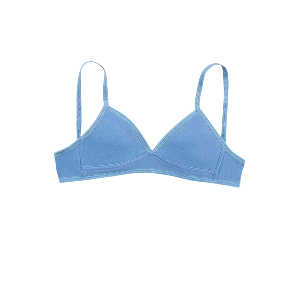 LEONISA - Top básico principiante en algodón para niña 061311 Azul