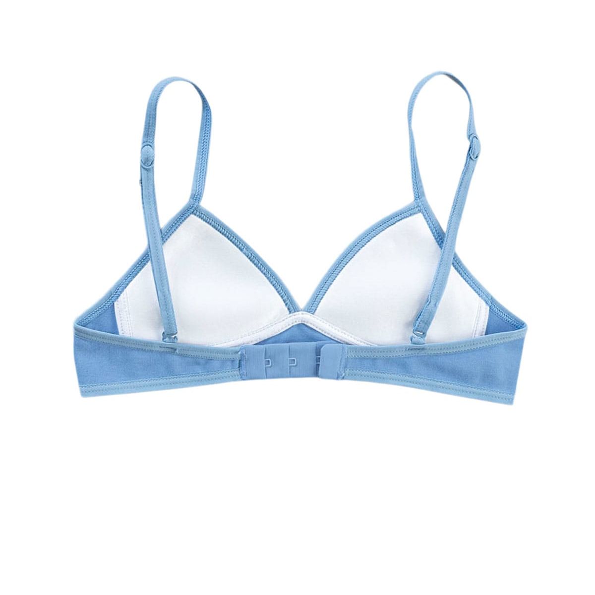 LEONISA - Top básico principiante en algodón para niña 061311 Azul