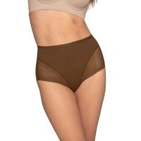 Calzón clásico invisible con tul 012657 Café Oscuro