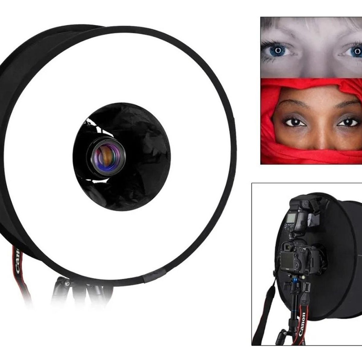 GENERICO - Softbox Anillo Difusor Luz Cámara Plegable Fotografia 45cm