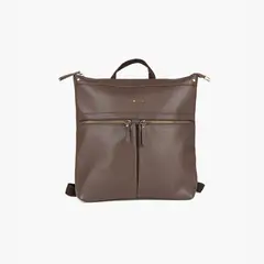 LOUNGE - Mochila Mujer Doble Bolsillo Café