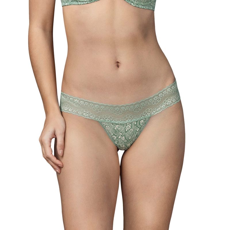 LEONISA - Colaless con cómodo encaje en cintura 72296N Verde