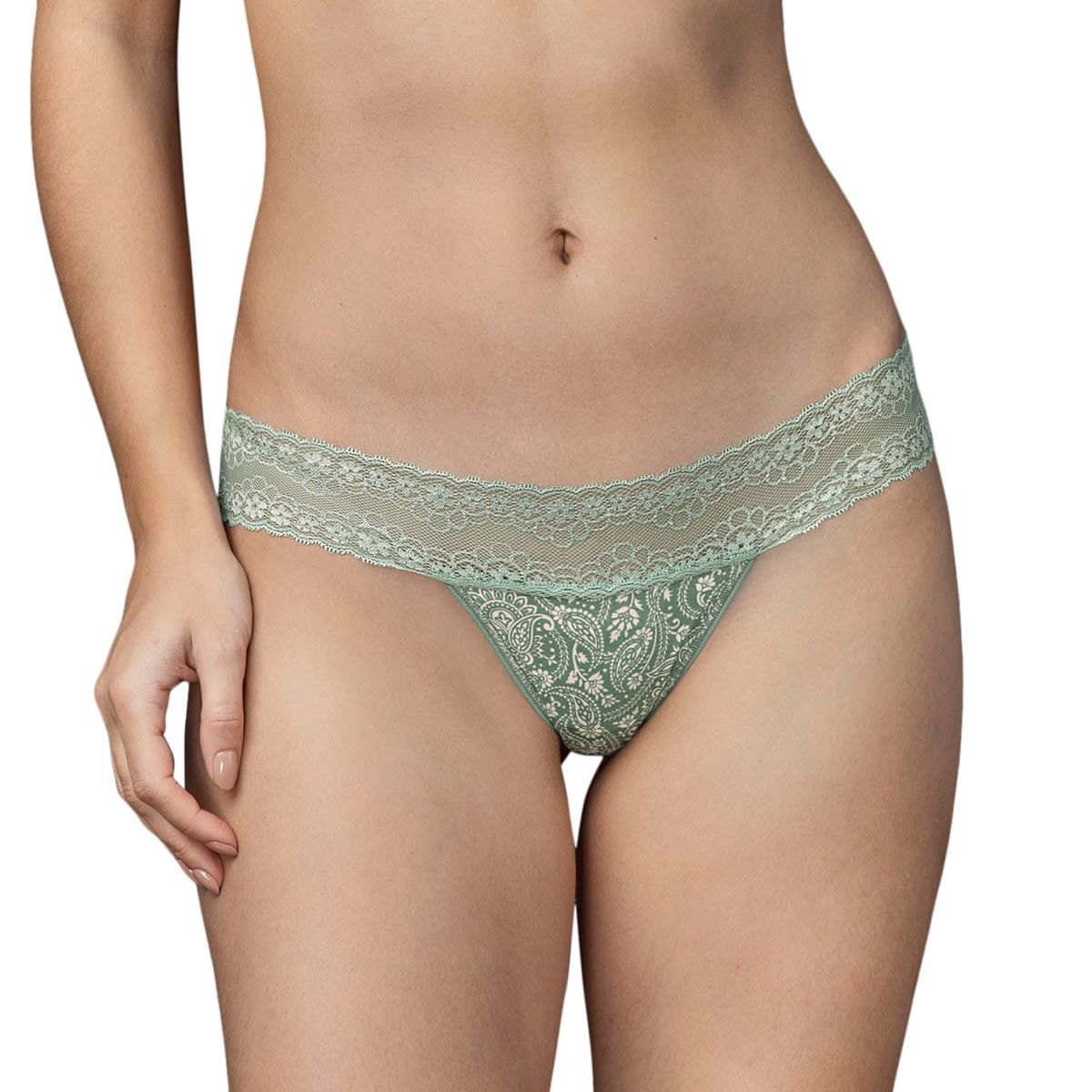 LEONISA - Colaless con cómodo encaje en cintura 72296N Verde